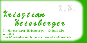 krisztian weissberger business card